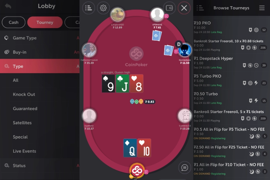 移动扑克锦标赛与卫星赛