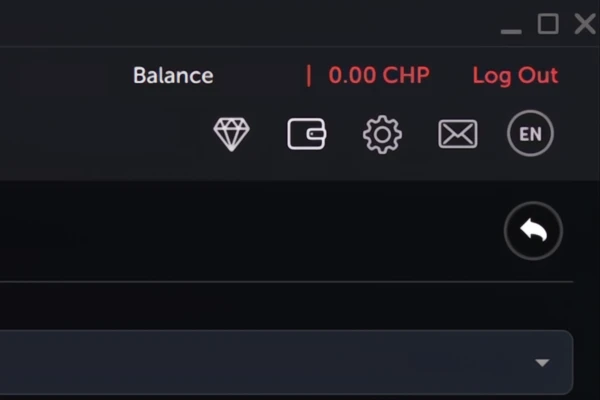 CoinPoker 应用程序的功能列表，钱包图案代表充值和提现页面