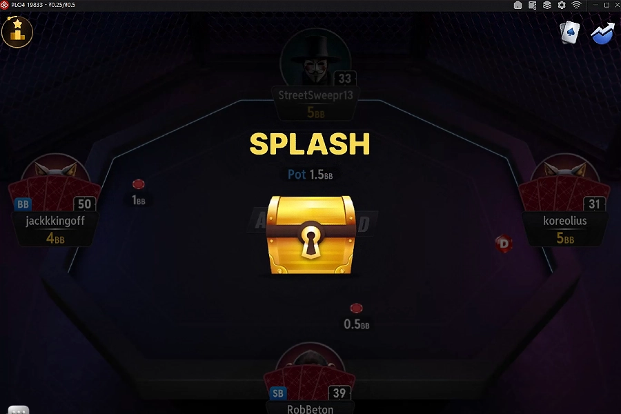 等待 Splash 奖池牌局开始