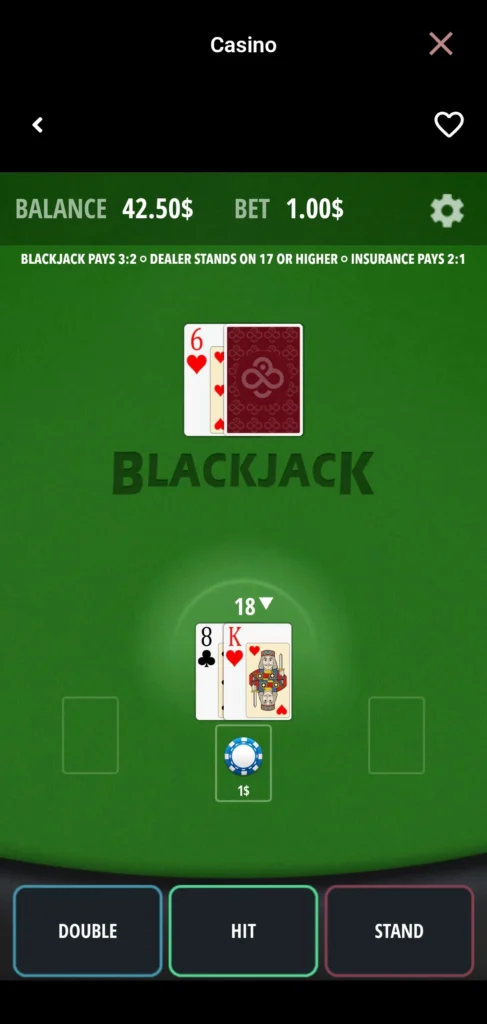 Blackjack cho di động