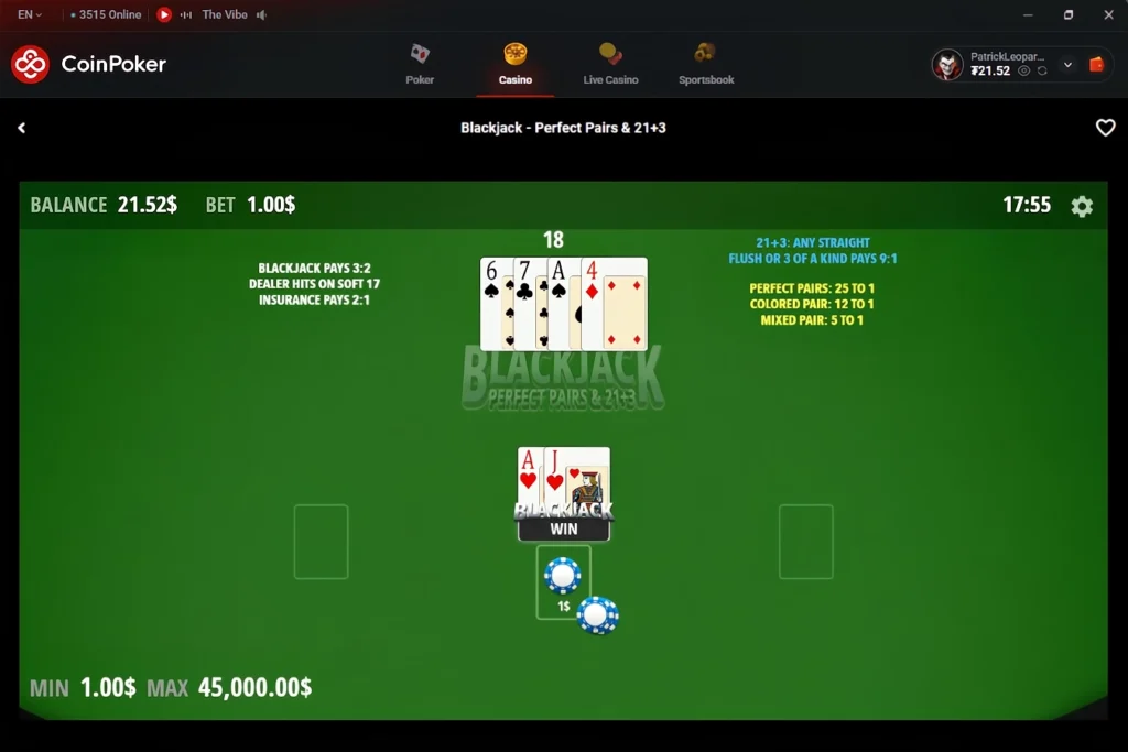 Blackjack tiền điện tử