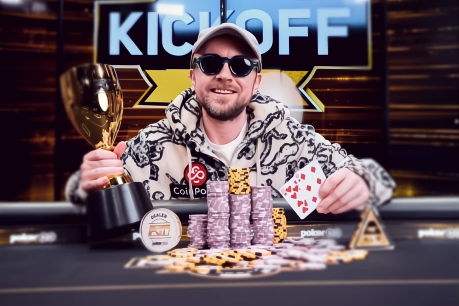 CoinPoker ambassador Pads at a live poker tournament.