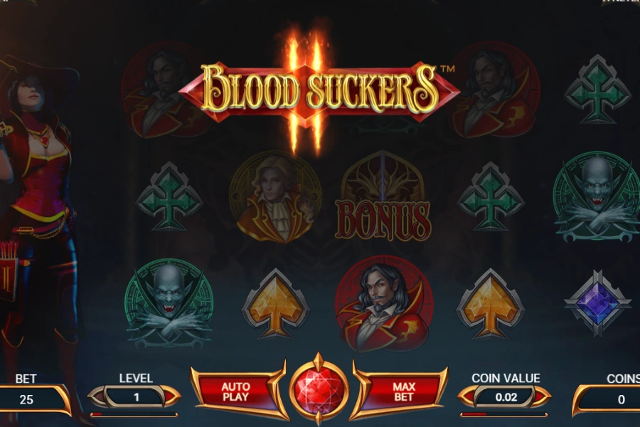 Blood Suckers II slots on the CoinPoker Casino.