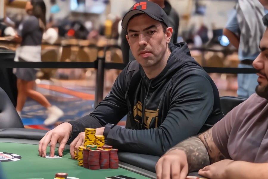 An image of JNandez playing in a live poker game.
